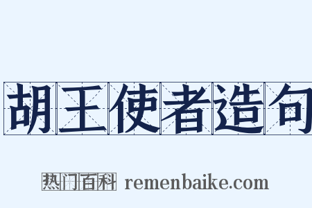 胡王使者造句是什么意思的图片